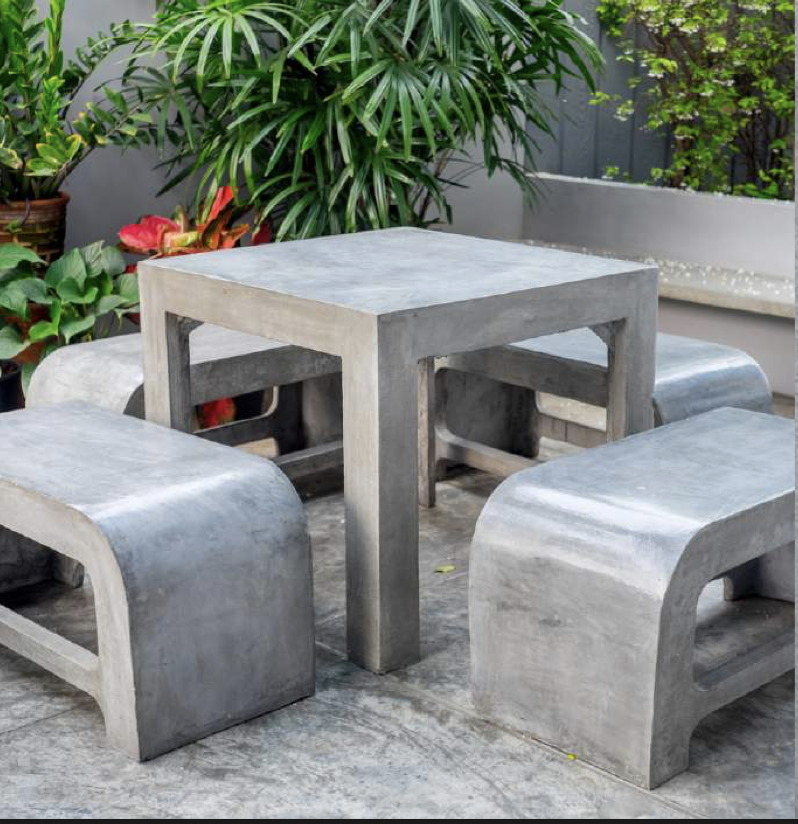 Custom concrete furniture