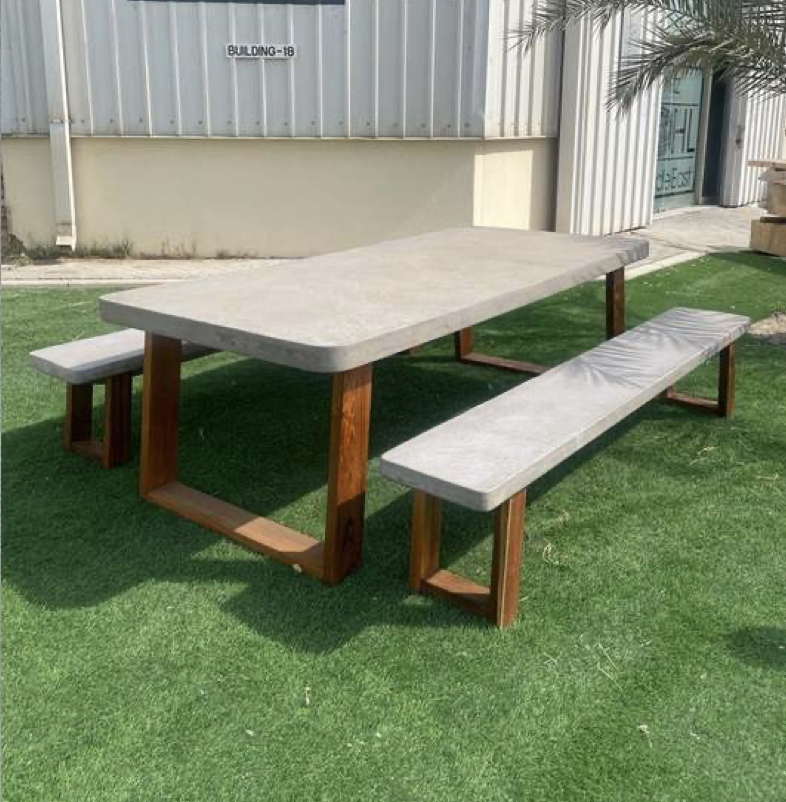 Custom concrete furniture